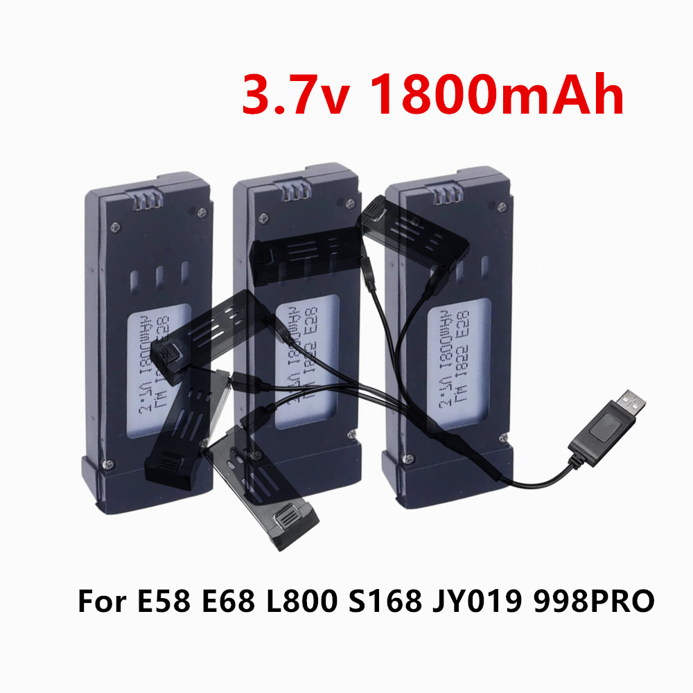 Drone Kit Beginner - 3.7V 1800mAh Drone Lithium Battery for